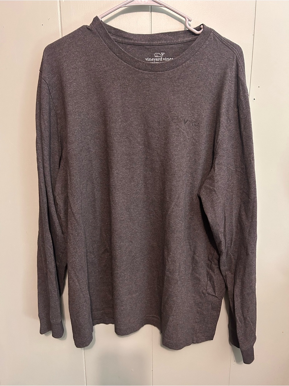 Vineyard Vines Men's Long-Sleeve Crewneck Shirt - Georgia - Charcoal